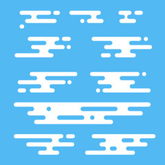 Set of clouds in irregular modern style. Vector illustration