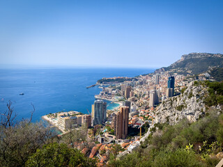Fototapeta premium the beautiful turbulent Monaco from above