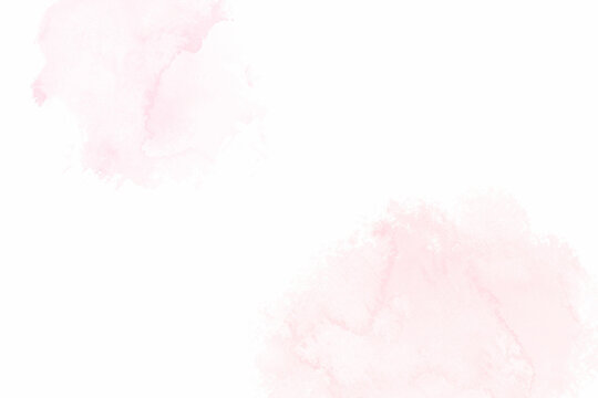 Soft pink watercolour splash in white background. Vector illustration.