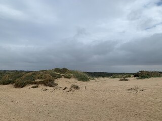 Cloudy landscape in Rubjerg Knude, Denmark