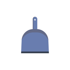Flat icon dustpan for floor isolated on white background. Vector illustration.