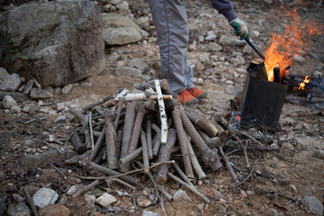 焚き火