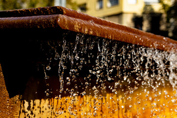 close up of a fountain