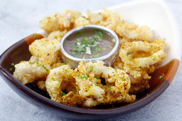 Freshly cooked calamares