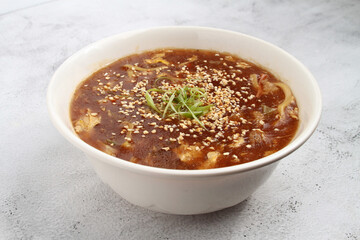 Freshly cooked Filipino food called Lomi