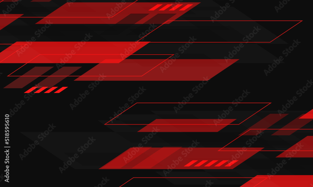 Poster abstract red grey cyber geometric overlap with blank space for text design modern technology futuris