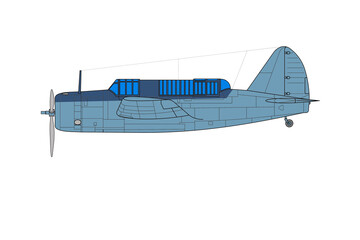 Avión de combate bombardero sb2a Buccaneer