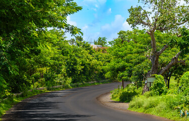 Indian Highway with Moody Skies. Selective focus is used.
