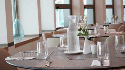 Interior design of a hotel dining restaurant