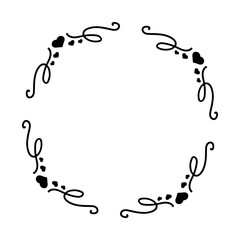 abstract heart circle frame
