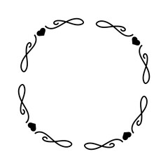 abstract heart circle frame
