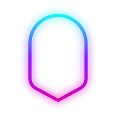Obraz premium glow gradient badge frame 