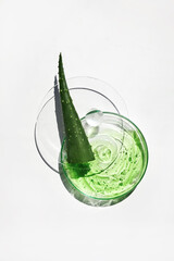 Abstract cosmetic laboratory. Aloe vera cosmetic product, natural ingredients and laboratory...