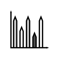 Currency market graphics on a white background. Vector.