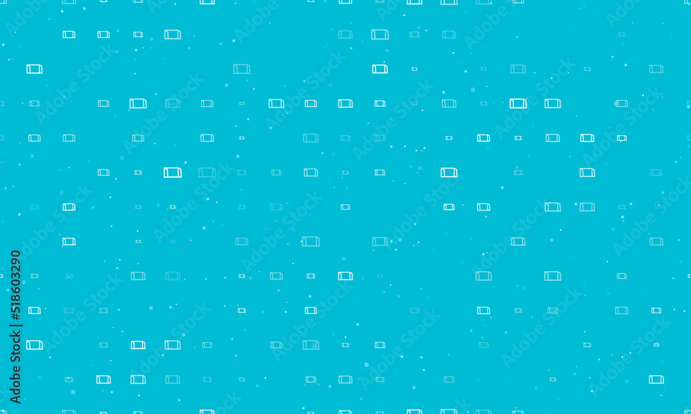 Poster seamless background pattern of evenly spaced white football goal symbols of different sizes and opac