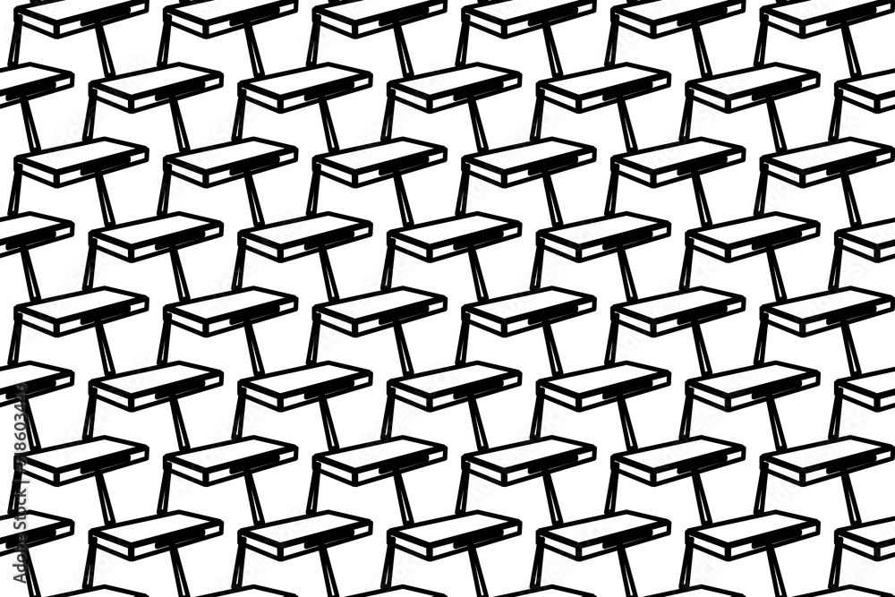 Poster seamless pattern completely filled with outlines of router symbols. elements are evenly spaced. vect