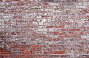 Fototapeta premium Old red and white brick wall texture background