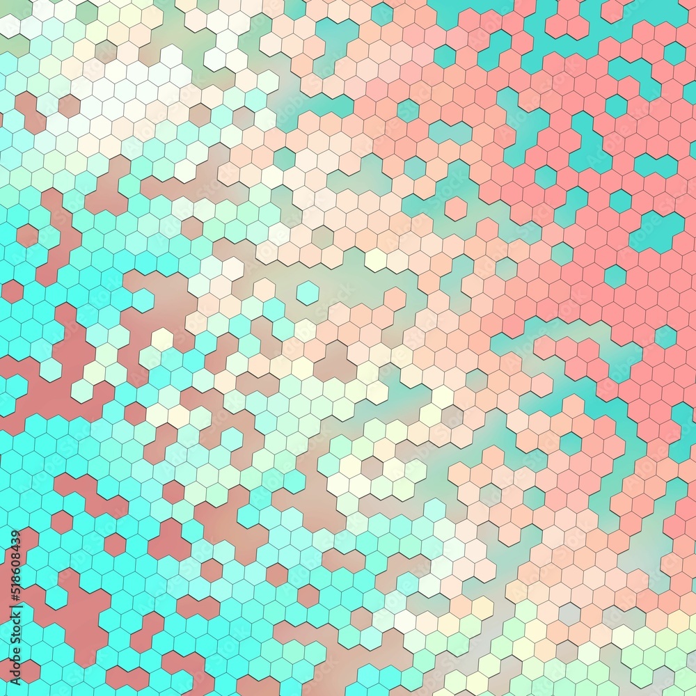 Poster abstract multicolored low poly mosaic hexagon style background bright geometric hexagon