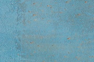 Blue old paint on metal surface texture steel background abstract grunge