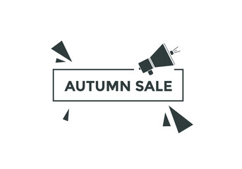 Autumn sale text symbol. Autumn sale text web template Vector Illustration.
