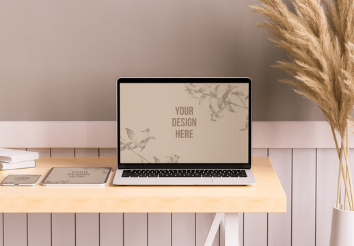 Nude Color Office with Devices