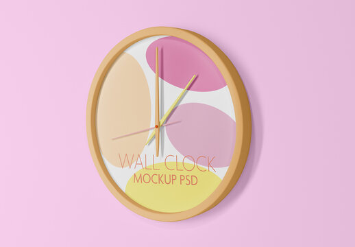 Round Wall Clock Mockup
