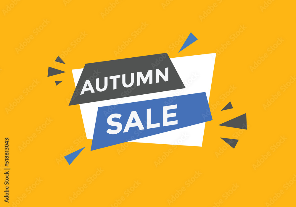 Wall mural autumn sale colorful web banner. vector illustration. autumn sale label sign template