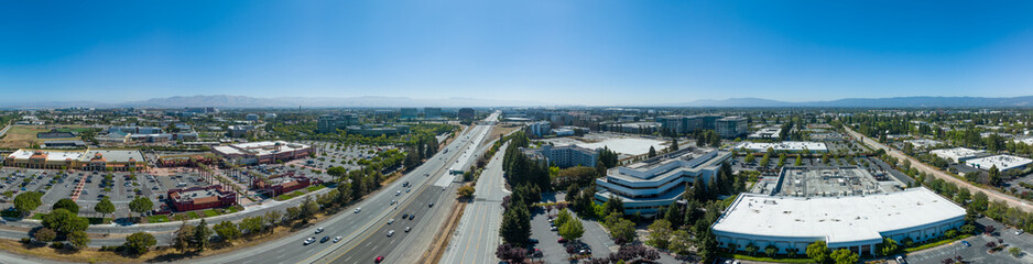 Aerial view of Santa Clara California - obrazy, fototapety, plakaty