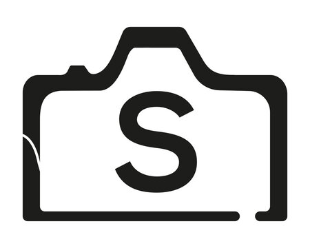 S camera logo design logo icon vector template.