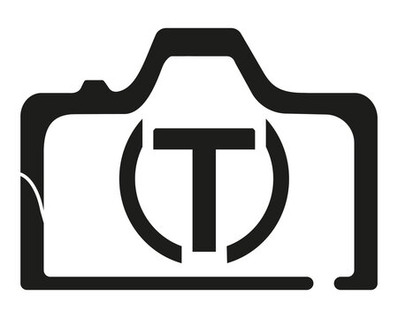 T camera logo design logo icon vector template.