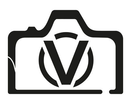 V camera logo design logo icon vector template.
