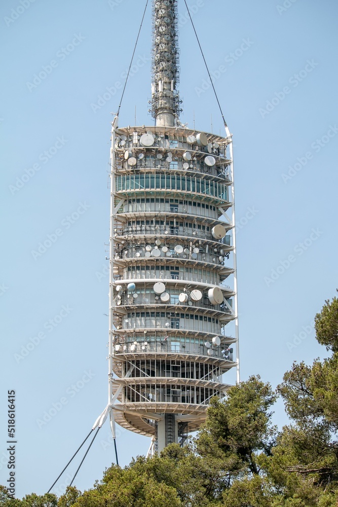 Wall mural torre de collserola in barcelona, spain