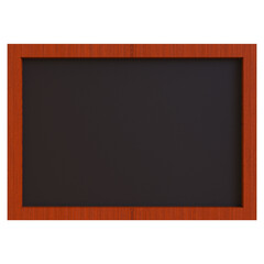 Wood Frame Blank Blackboard 3D Render