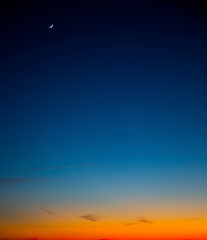  Beautiful sunset with moon