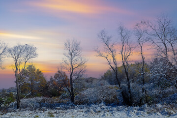 Autumn landscape in Wisconsin, Midwest USA,