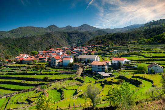 Rural village of Ermida in the Peneda Geres National Park, Portugal.
