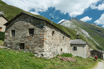Fototapeta na wymiar The Jagdhausalm, located in the Hohe Tauern National Park at the end of the East Tyrolean Defereggen Valley, is one of the oldest alpine pastures in Austria