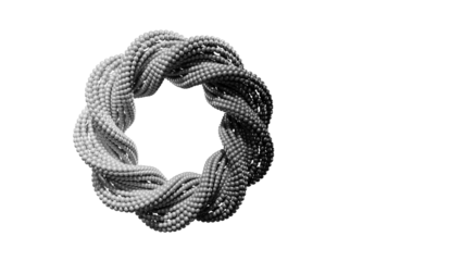 Pulseira geométrica circular isolada preto e branco 