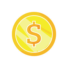 money, banknotes in BANDEROLS - vector color icon