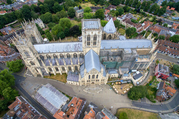 areal view of York minster, Deangate