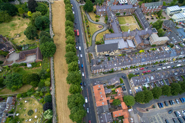 aerial view of York St John University, often abbreviated to YSJ, is a public university located on a large urban campus in York, England. 