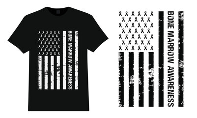 American Flag Bone Marrow Awareness Design