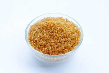 Brown sugar in glass bowl