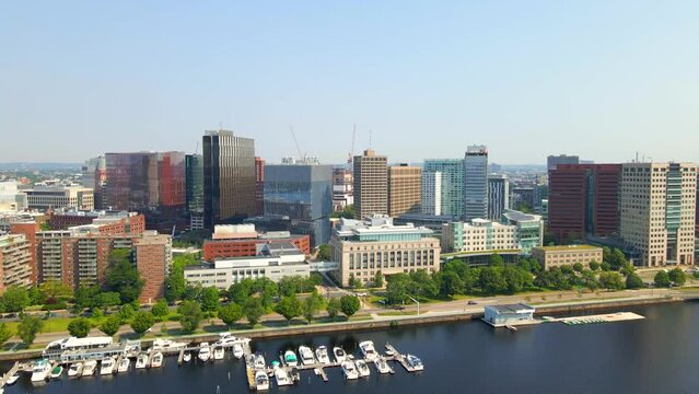 Cambridge, Kendall Square, Aerial View, Charles River, Massachusetts