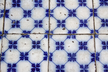Fototapeta premium blue and white tiles texture