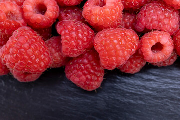 Fresh raspberry summer fruits for a healthy diet