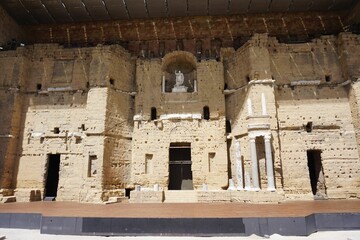View of the historic proscenium of The Roman Theatre of Orange