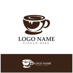 Coffee cup Logo Template vector icon illustration  design