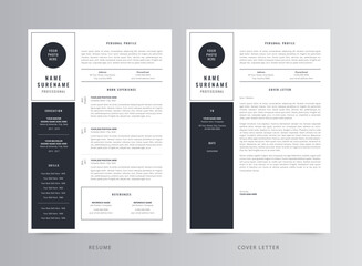 Modern Resume or CV and Cover Letter Template