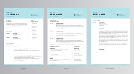 Modern Resume or CV and Cover Letter Template